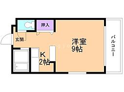 ロイヤルステージ24 1Kの間取図画像