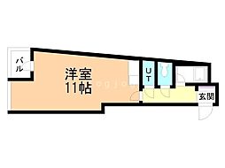 フロンティア北一条 ワンルームの間取図画像