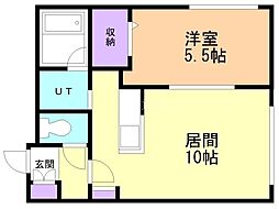 Supreme 1LDKの間取図画像