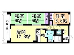 セントポリア北円山 3LDKの間取図画像