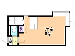 クルーズハウス南4条 ワンルームの間取図画像