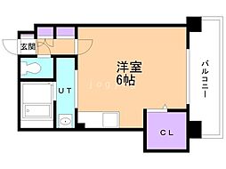 中央吉井ビル ワンルームの間取図画像