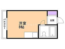 第81松井ビル ワンルームの間取図画像