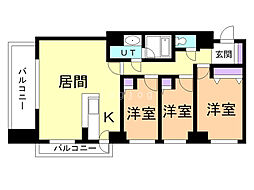 RESIDIA円山北五条 3LDKの間取図画像