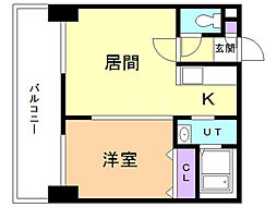BLOCKTOWER 1LDKの間取図画像
