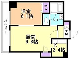 セリオール・ワン 1LDKの間取図画像