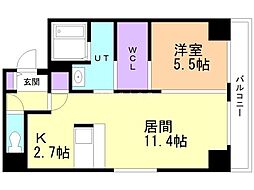 フェバリットラセスト 1LDKの間取図画像