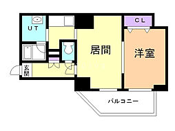 パルクアレースダハイム 1LDKの間取図画像