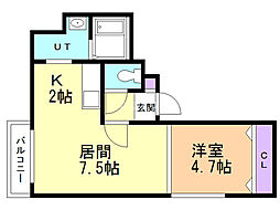 ジュエルスカイ 1LDKの間取図画像