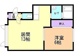 アベイユ35 1LDKの間取図画像