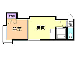 ステージ円山公園2 1DKの間取図画像