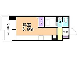 アヴィータ410 ワンルームの間取図画像