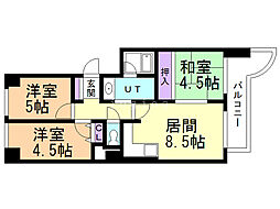 ライオンズマンション伏見公園 3LDKの間取図画像