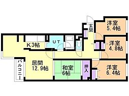 山の手シティハウス 4LDKの間取図画像