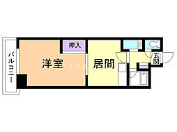 ドミ20公園通り 1LDKの間取図画像