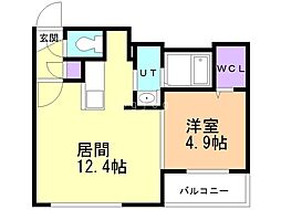 DIOCLASIS南6条 1LDKの間取図画像