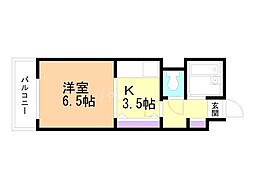 ネージュ 1Kの間取図画像