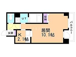 ヴィターレ 1Kの間取図画像