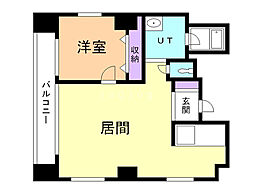 CITYSPIRE南3条 1LDKの間取図画像