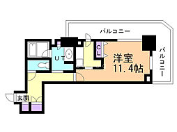 PRIMEURBAN札幌リバーフロント ワンルームの間取図画像