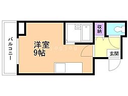 スカイハイツ ワンルームの間取図画像