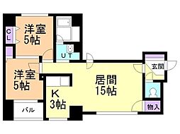 フェイス 2LDKの間取図画像