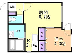 DIOGRACIA 1LDKの間取図画像