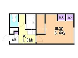 レオパレス華美館 1Kの間取図画像