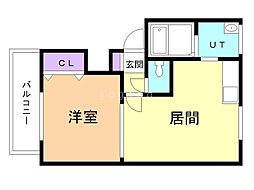 DoCLASUKA 1LDKの間取図画像