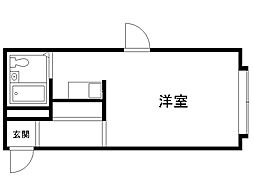 エクセレントハウス720 1Kの間取図画像