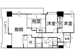 オリンピア大通西18マンション 3LDKの間取図画像
