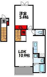 レジデンス大門 1LDKの間取図画像