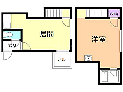 プライムハウスひばりが丘 1LDKの間取図画像