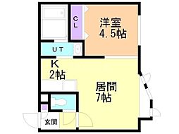 MBox2 1LDKの間取図画像