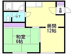 コーポみなみ3 1LDKの間取図画像
