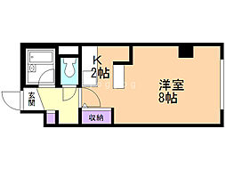 プロスパービル 1Kの間取図画像