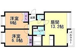 スイートウッド 2LDKの間取図画像