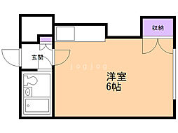 シャトレ大洋 ワンルームの間取図画像