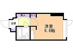 ダイアパレス白石 ワンルームの間取図画像