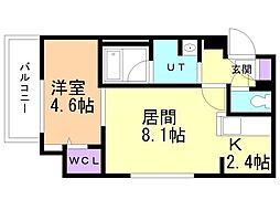 NCウイング白石 1LDKの間取図画像