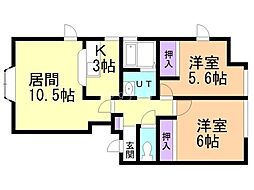 間取図画像 2LDK