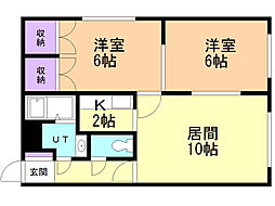 ファミール8 2LDKの間取図画像