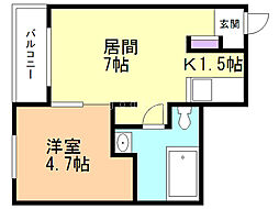 間取図画像 1LDK