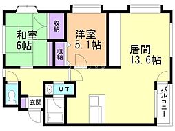 間取図画像 2LDK
