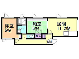 アイリスS 2LDKの間取図画像