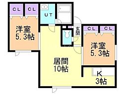 間取図画像 2LDK