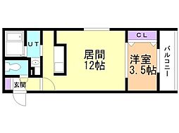 ＳＯＲＴＥ273 2階1LDKの間取り