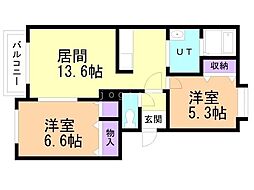間取図画像 2LDK
