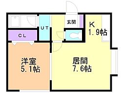 間取図画像 1LDK