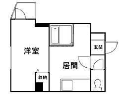 プロムナード 1DKの間取図画像